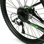 Hyper Bicycles 29 Carbon Fiber Mountain Bike, Adults Ages 13+, Black/Green