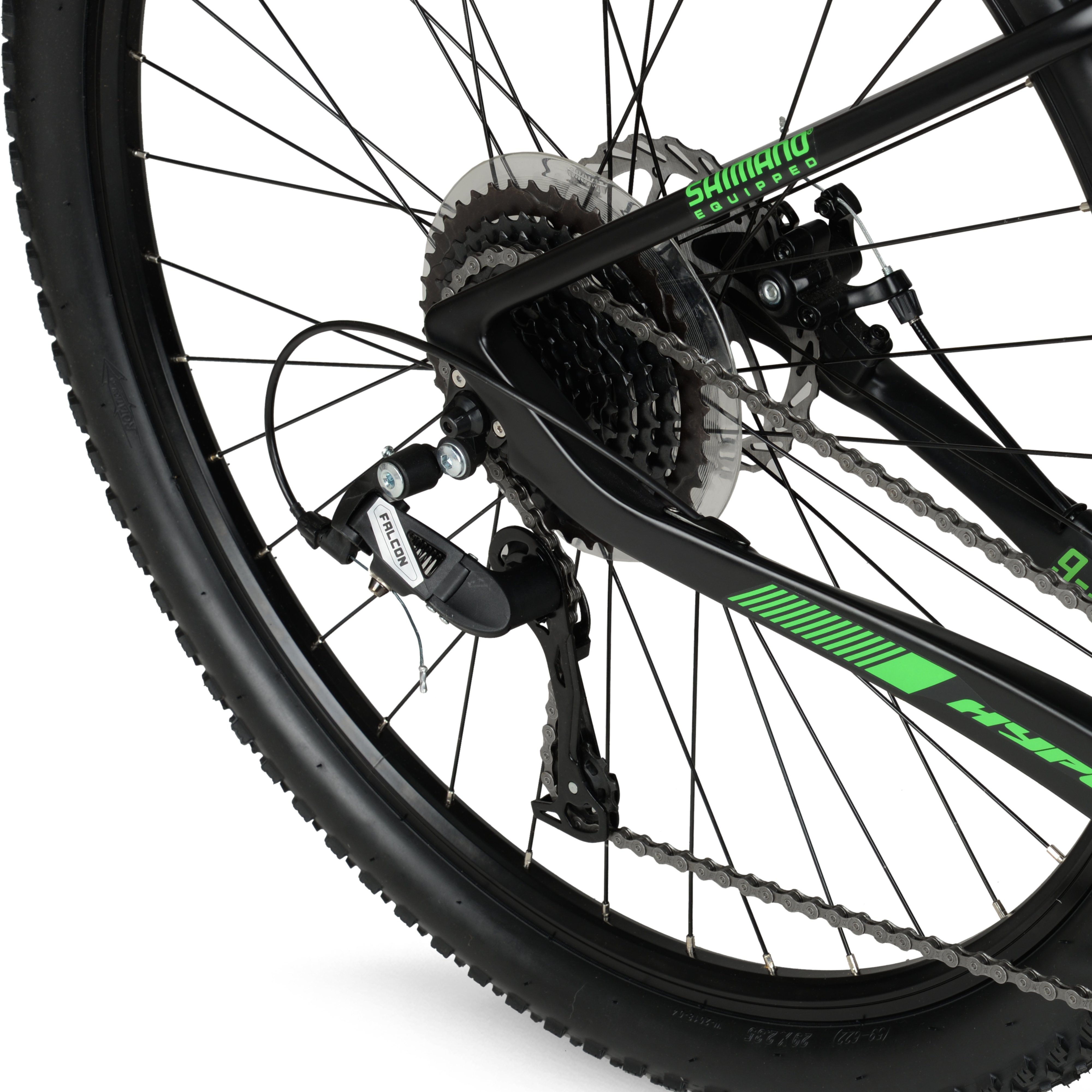 Hyper 29" Carbon Fiber Men's Mountain Bike, Black/Green - image 7 of 12