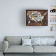 thumbnail image 2 of Trademark Fine Art 	Masters Fine Art 	 USA License Plate Map on Wood Canvas Wall Art - 14x19, 2 of 5