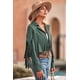 thumbnail image 3 of Abrigo PRETTYGARDEN para Mujer de Ante Sintético con Flecos, Corto, Verde, Talla L, 3 of 9