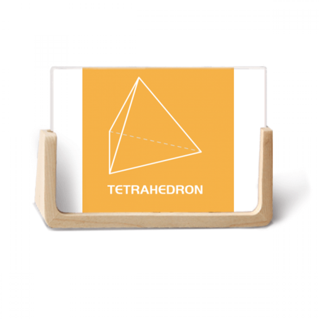 Mathematical Geometric Space Tetrahedron Photo Wooden Photo Frame Tabletop Display