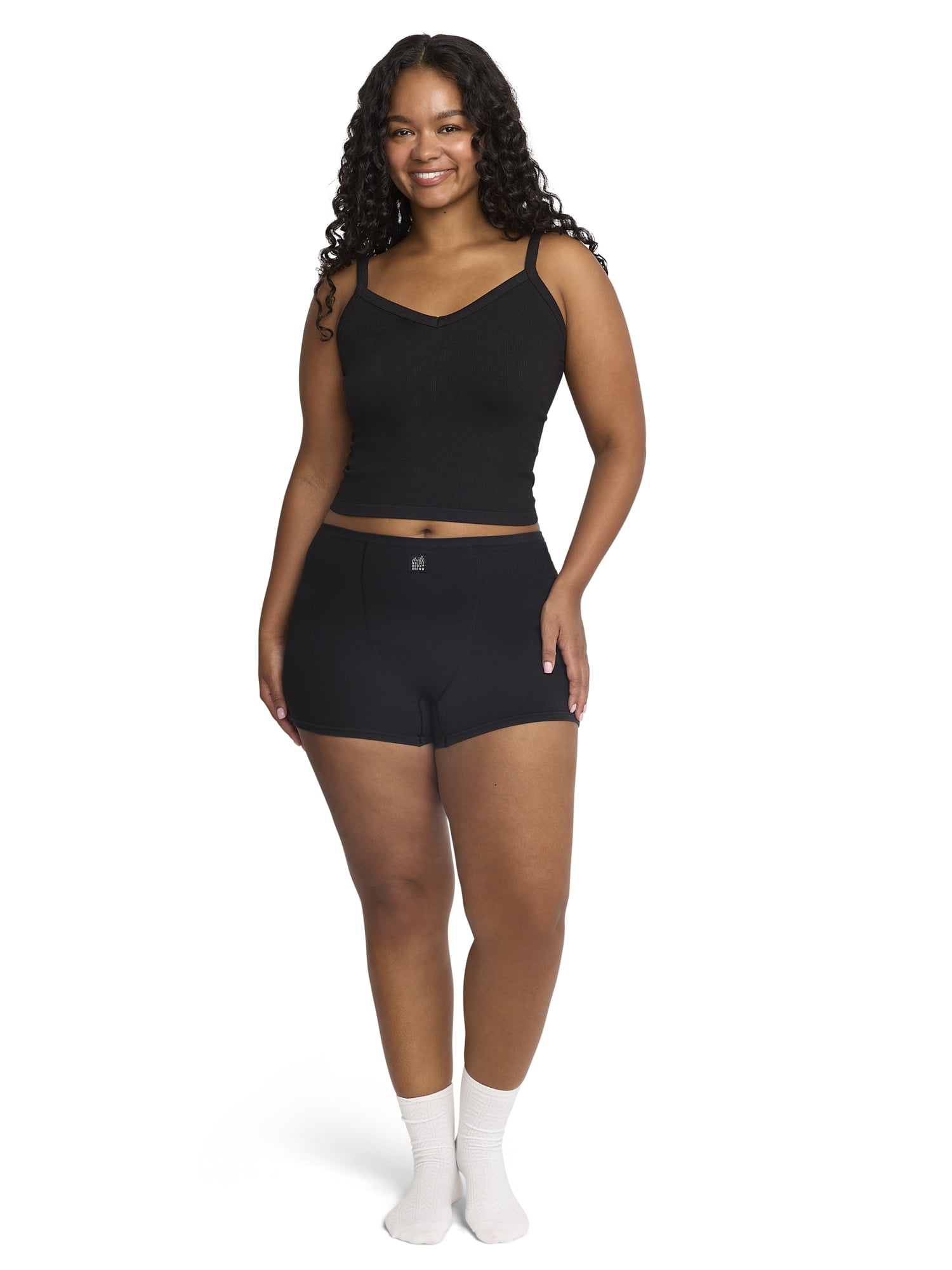 Mills by Millie Bobby Brown Women's Softie Ribbed V-Neck Tank Top, Sizes XS-XXXL