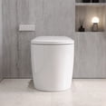 thumbnail image 3 of Compact Elongated Smart Toilet Bidet 1.28 GPF in White with Auto Flush, Heated Seat, Warm Air Dryer for Small Bathroom, 3 of 12