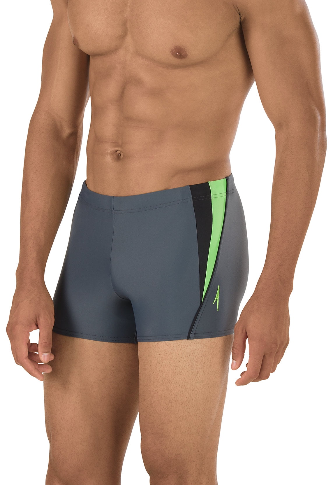 speedo men's swimsuit square leg poly mesh training suit