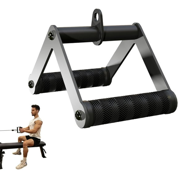 Double D Row Handle Cable Attachments for Gym, Non-Slip V Bar Attachment for Home Gym Equipment, T Bar Row Attachment for Back Training, LAT Pulldown Attachments and Cable Machine Attachment