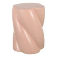 thumbnail image 2 of JONATHAN Y Yves 18" Modern Minimalist Rope Twist Ceramic Indoor/Outdoor Garden Stool, Pink, 2 of 6