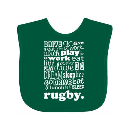 

Inktastic Rugby Player Sports Gift Gift Baby Boy Bib