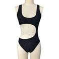 thumbnail image 3 of Women Tummy Control One Piece Swimsuit High Waisted Bathing Suit Cut Out Swimwear U Neck Cheeky Bathing Suit ﻿Women's Tan Through Slim Fitting Hollow Transparent And Non Transparent Beach Bathing Sun, 3 of 6