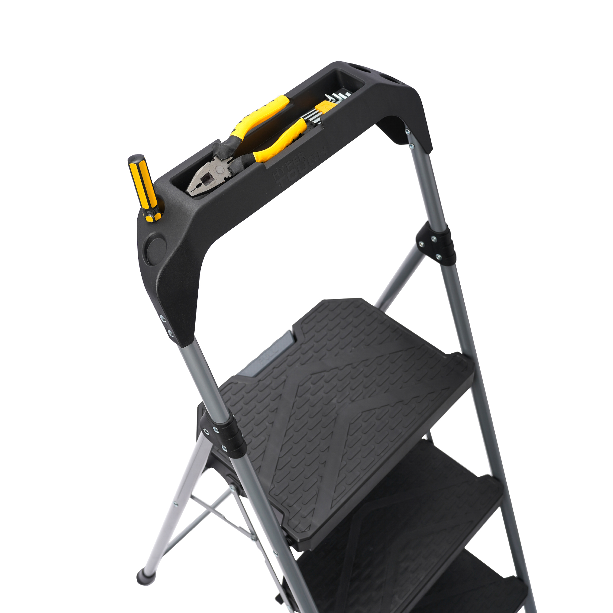 Hyper Tough 3-Step Foldable Steel Step Stool photo 6