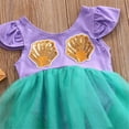 thumbnail image 3 of Combinaison d'Été à Manches Courtes Imprimée pour Bébé Filles Nouveau-Né Violet 6-9 Mois, 3 of 6