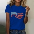 thumbnail image 7 of KALE 4th of July Short Sleeve Shirts for Women American Flag Patriotic 2D Independence Day Print Casual Sports T Shirt Y2K Clothes Blue XXXL, 7 of 7