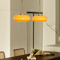 Arturesthome Nordic Yellow Glass Chandelier Kitchen Island Dining Room Pendant Light