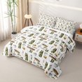 thumbnail image 3 of Manfei Watercolor Fishing Quilt Full, Outdoor Adventure Full Bedspread Sets, Cream Khaki, 3pcs, 1 Coverlet and 2 Pillowcases, 3 of 7