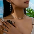 thumbnail image 4 of Ensemble de Bijoux Perle Contemporaine avec Boucles d'Oreilles Collier et Bracelet Style, 4 of 6