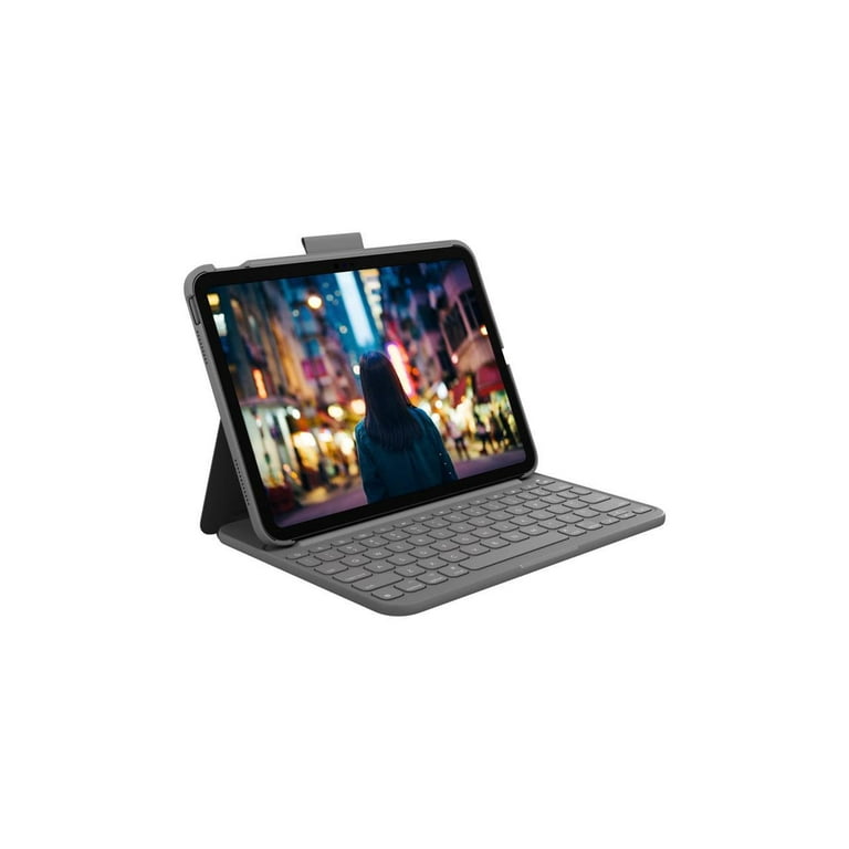 Klaviatūra Logitech Slim Folio Keyboard Case Apple iPad 10th Gen Angļu  (US), pelēka, bezvadu 