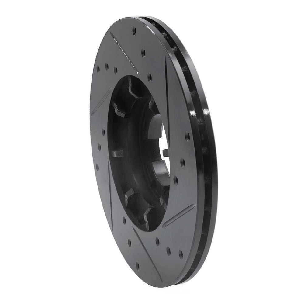 Dynamic Friction Company 633-13000L DFC Brake Rotor - Drilled And Slotted - Black