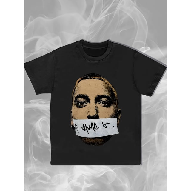 T-Shirt Femme Portrait Graphique Punk Y2K - Tee Mode Urbaine Edgy avec Effet Fumée Stylisé, Col Rond Semi-Transparent Manches Courtes pour Tenues Décontractées & Looks Superposés