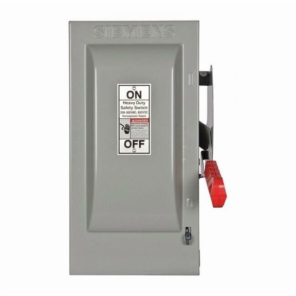 Siemens Safety Switch, Fusible, 30 A, Steel HF261