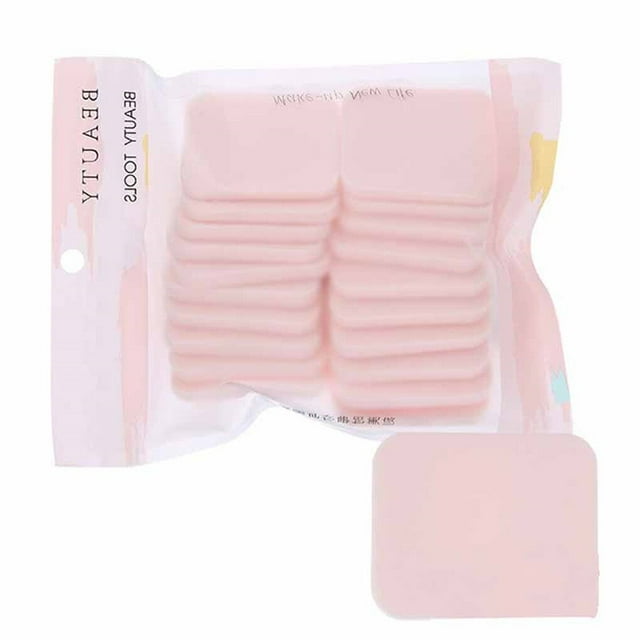 Latex Cosmetic Puff Set Women's Beauty Tool Latex Sponge Blender Wedge Makeup Accessory 20pcs, CXT022 & Square