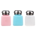thumbnail image 1 of MasteelfCA 3Pcs 100ml Push Down Alcohol Bottles Empty Dispenser for Nail Polish Remover, 1 of 7