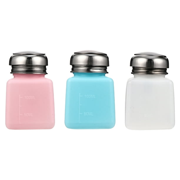 ColoMX 3 unids 100 ml pulverización de esmalte de uñas botella alcohol líquido pulsa dispensador de bombeo
