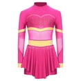 thumbnail image 3 of Zaldita Kids Girls Glitter Cheerleading Uniform Cheer Leader Outfits Sparkly Dance Dress Leotard Performance Dancewear Hot Pink 16, 3 of 7