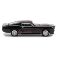 thumbnail image 3 of Shelby Mustang GT500 Chrome Foncé avec Rayures Rouges Modèle Réduit 1/64 par Pop Race, 3 of 6