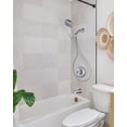 thumbnail image 3 of Wowow Single Handle 8-Spray Shower Faucet 1.8 GPM with Handheld Shower and Tub Spout High Pressure in Brushed Nickel, 3 of 7
