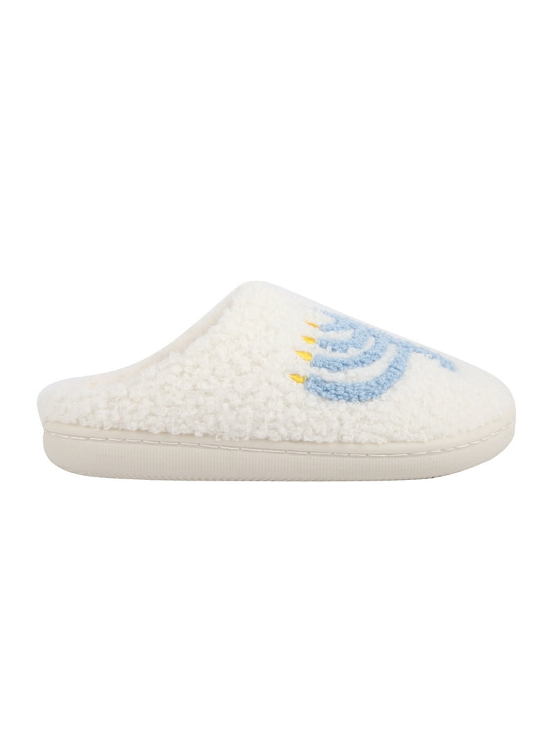 Love 83 Kids Icon Slippers - Cozy Hanukkah Menorah Design