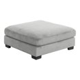 thumbnail image 3 of Bentley Modern style Ottoman made with Corduroy Fabric Gray, 3 of 5