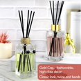 thumbnail image 4 of Glass Reed Diffuser Set of 4 - 5oz/155ml Clear Empty Essential Oil Diffuser Bottles with Caps and Reeds - Decorative Bottle Set - Bulk Reusable Apothecary Perfume Jar Gift, 4 of 7