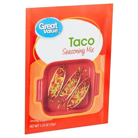 Great Value Seasoning Mix,Taco, 1.25 oz, 4 Pack