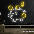 thumbnail image 4 of Glowneon Piggy Bank Neon Sign, Piggy Bank Led Decor, Pig Lover Gifts, 4 of 4