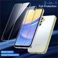 thumbnail image 3 of JETech 3 in 1 Matte Case for Samsung Galaxy A15 5G / 4G 6.5-Inch with 2-Pack Tempered Glass Screen Protector, Translucent Frosted Shockproof Phone Cover with Camera Protection (Lime), 3 of 6