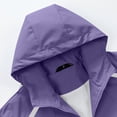 thumbnail image 4 of TIMIFIS Manteau de Pluie Léger à Capuche pour Homme Violet Mode Décontractée Ample Extérieur Imperméable Actif Randonnée Voyage Coquillages Manteau, 4 of 6