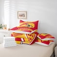thumbnail image 5 of Erosebridal American Football Bedding Sets Twin Size, Soccer Sports Bed Sheets Set, Red Orange, Kansas, Ultra Soft 7 Pieces, 5 of 7