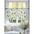 thumbnail image 4 of Spring Botanical Sheer Curtains 54 Inch Length 2 Panels Set Window Treatments, Green Olive Berry Branches Leaves Fruit Rod Pocket Semi Curtains for Living Room/Bedroom/Kitchen Décor, 104"W x 54"L, 4 of 7