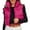 Hot Pink, variant on ZHOUCHANKIDS Women's Padded Vest, High Stand Collar Lightweight Zip Crop Puffer Gilet GN1 L
