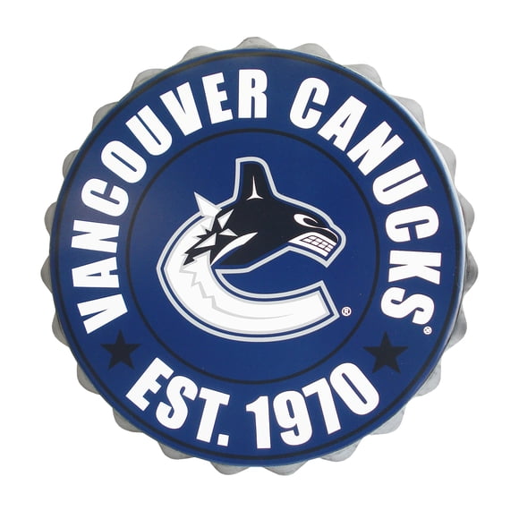 Forever Collectibles Vancouver Canucks Bottle Cap Wall Logo