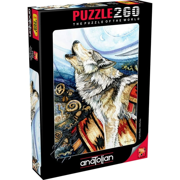 Anatolian Puzzle - Howling Wolf, 260 Piece Jigsaw Puzzle, 3328, Multicolor (ANA3328)