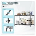 thumbnail image 4 of 2-Tier Wire Storage Shelves,Height Adjustable Metal Shelving 35.4" W x 23.6" D x 23.6" H,Heavy-Duty Storage Shelves,Suitable for Bathroom,Kitchen,Laundry,Pantry,Black, 4 of 7