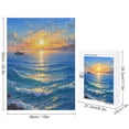 thumbnail image 2 of Beach And Sunset 500 Piece Jigsaw Puzzle, Wooden Puzzle, Nature-Themed Puzzle for Home Decor, 2 of 8