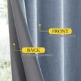 thumbnail image 2 of NICETOWN Full Blackout Linen Curtains for Bedroom, Room Darkening Thermal Insulated Noise Reducing Grommet Drapes for Living Room, 42"x 84", Stone Blue, 2 Panels, 2 of 7