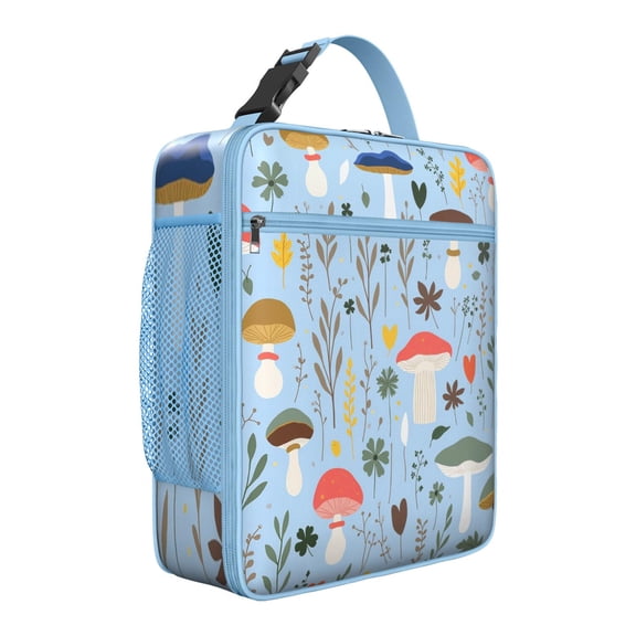 Mushroom Lunch Box Insulated Lunch Bag Box Women Men Reusable Cute Small Bento Lunch Box Containers for Commuters Cooler Tote Bag Lunchbox for Office School Picnic