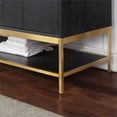 thumbnail image 4 of Wildy 72" Double Bathroom Vanity Set in Black Oak with Grain White Composite Stone Countertop with Mirror, 4 of 8