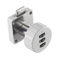 thumbnail image 1 of Abbracc 3 Digital Code Combination Cam Lock Keyless Digital Lock for Cabinet Drawer Safe Gray Round 39x39mm, 1 of 9