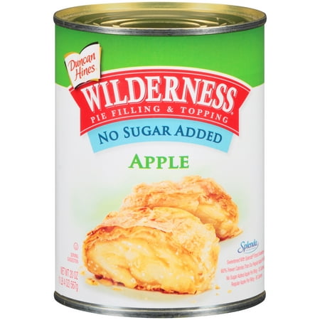 (3 Pack) Duncan Hines Wilderness No Sugar Added Apple Pie Filling & Topping 20 oz