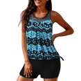 thumbnail image 1 of MKLEKYY Trajes De Baño mujer Natacion Two Piece Tankini Swimsuits For Women Striped Tank Top With Boyshorts Bathing Suits, 1 of 6