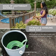 HydroTech FlatJacket 5/8 x 50ft Flexible Garden Hose– Kink-Free, Lightweight, Burst-Proof