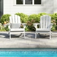 thumbnail image 5 of FODINGHILL Outdoor Folding Adirondack Chair set of 2, HDPE All Weather Patio Chair with Cup Holder for Deck Backyard Garden, White, 5 of 10
